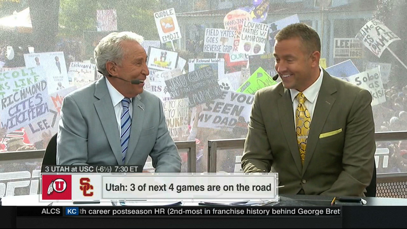 Illustration for article titled Lee Corso Does Butt Chugs: Today's James Madison College GameDay Sign Roundup